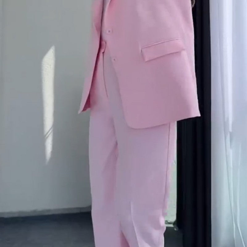 Conjunto de 2 Piezas para Mujer con Estilo: Blazer Sin Mangas y Pantalones de Cintura Alta