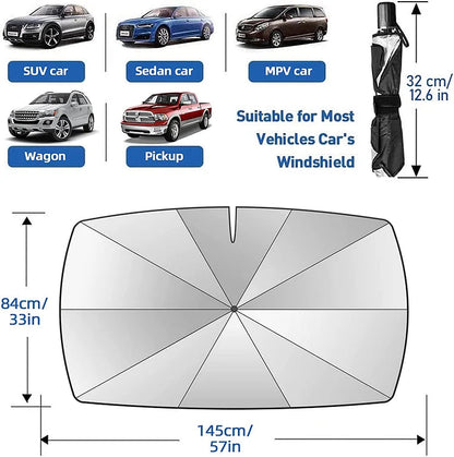 🌂¡50% OFF! ☀️ Parasol Plegable para Parabrisas de Coche – Bloquea UV, se Plegable en Segundos y Protege el Tablero 🚗