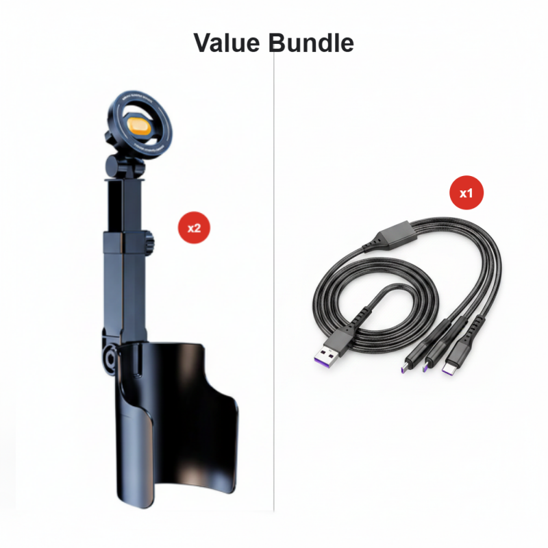 Soporte para móvil tipo portavasos para coche: ajustable en 360°, potente imán N52, manejo con una sola mano, compatible con todos los móviles