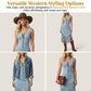 🤠 ¡OFERTA POR TIEMPO LIMITADO 50% DTO! ✨ Vestido Slim Sin Mangas con Flecos Estilo Western Retro – Dobladillo con Flecos, Cremallera Frontal, Estilo Vaquera 🌵