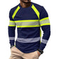 👕 ¡OFERTA POR TIEMPO LIMITADO 50% DTO! ✨ Camiseta de Manga Larga con Cuello Redondo y Bloques de Color – Alto Contraste, Transpirable, Corte Atlético 🔥