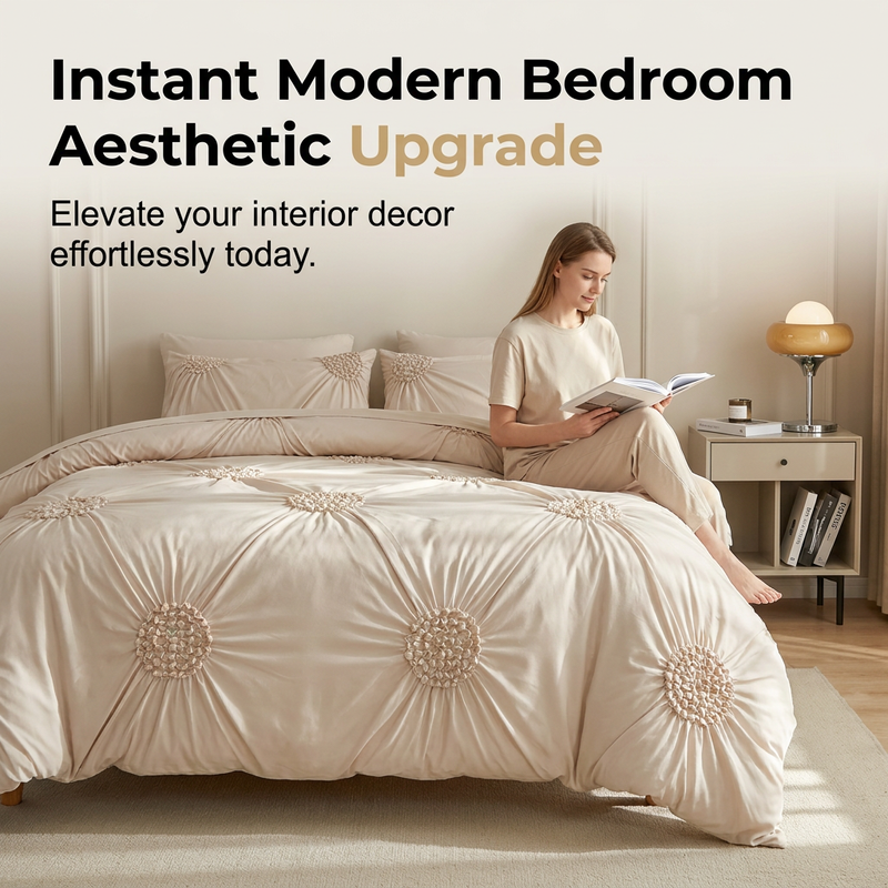 🛏️🔥Funda de Edredón con Diseño de Rombos 3D – Suave, Elegante y Perfecta para Renovar tu Dormitorio ✨🏡