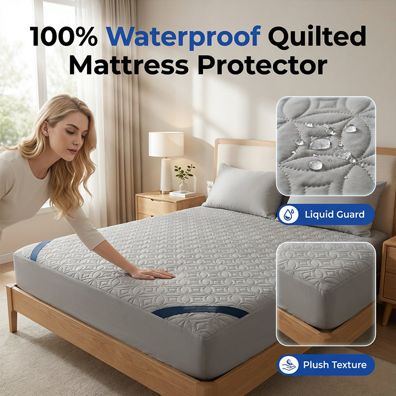 🥳¡OFERTA 2026!🥳¡50% DESCUENTO!🛏️Protector de Colchón Acolchado Impermeable – Bloquea derrames y manchas, mantiene tu colchón fresco. Bolsillo profundo, sin desplazamientos. ¡Duerme tranquilo! 😴✨