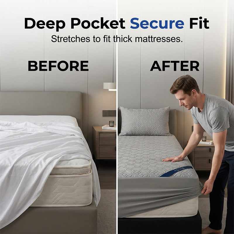 🥳¡OFERTA 2026!🥳¡50% DESCUENTO!🛏️Protector de Colchón Acolchado Impermeable – Bloquea derrames y manchas, mantiene tu colchón fresco. Bolsillo profundo, sin desplazamientos. ¡Duerme tranquilo! 😴✨