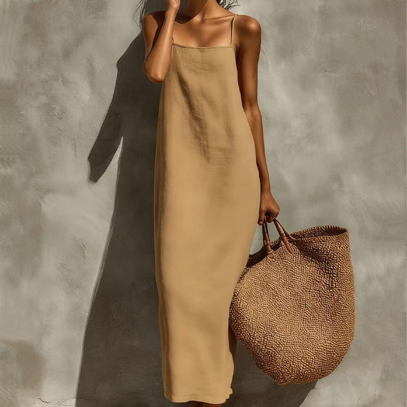 🎁2026 Novedades 50% OFF💥 Vestido Lencería Casual de Color Sólido para Mujer