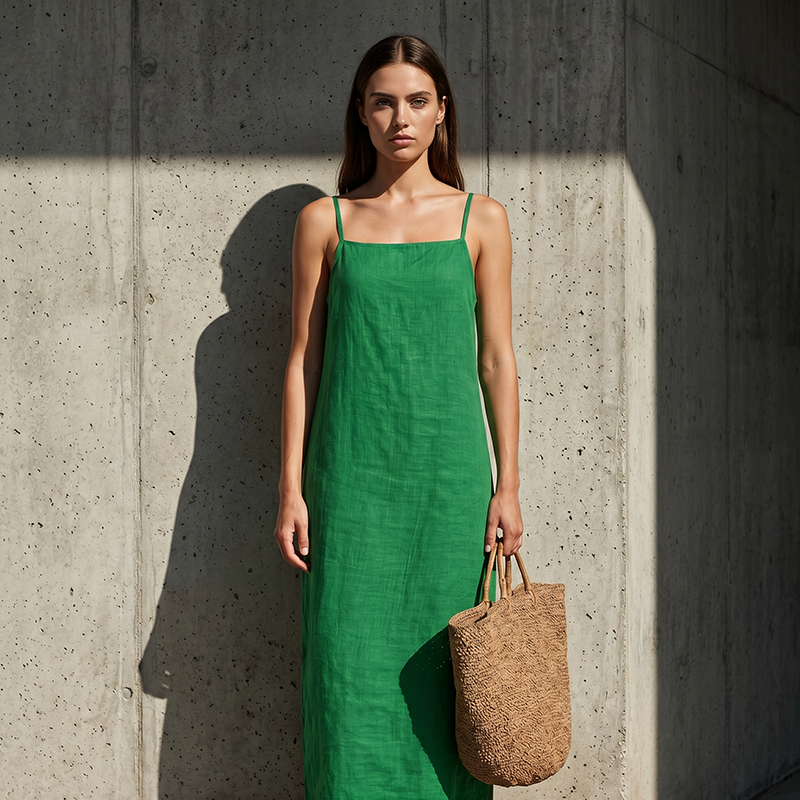 🎁2026 Novedades 50% OFF💥 Vestido Lencería Casual de Color Sólido para Mujer