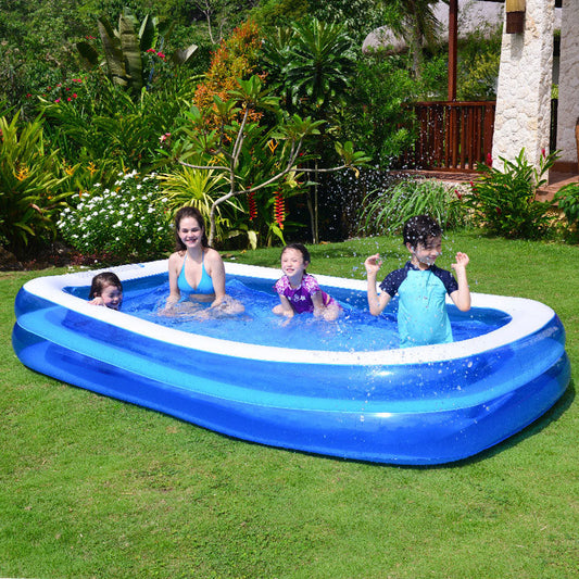 Aufblasbarer Schwimmpool mit Luftpumpe (verstärkt)