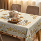 🌸🍽️ 50% OFF! Waterproof Gold Rose Tablecloth – Embossed Effect, Stain-Resistant, Elegant