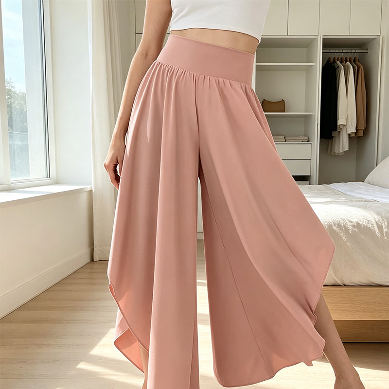 Pantalones de Pierna Ancha Ligeros y Fluidos para Mujer