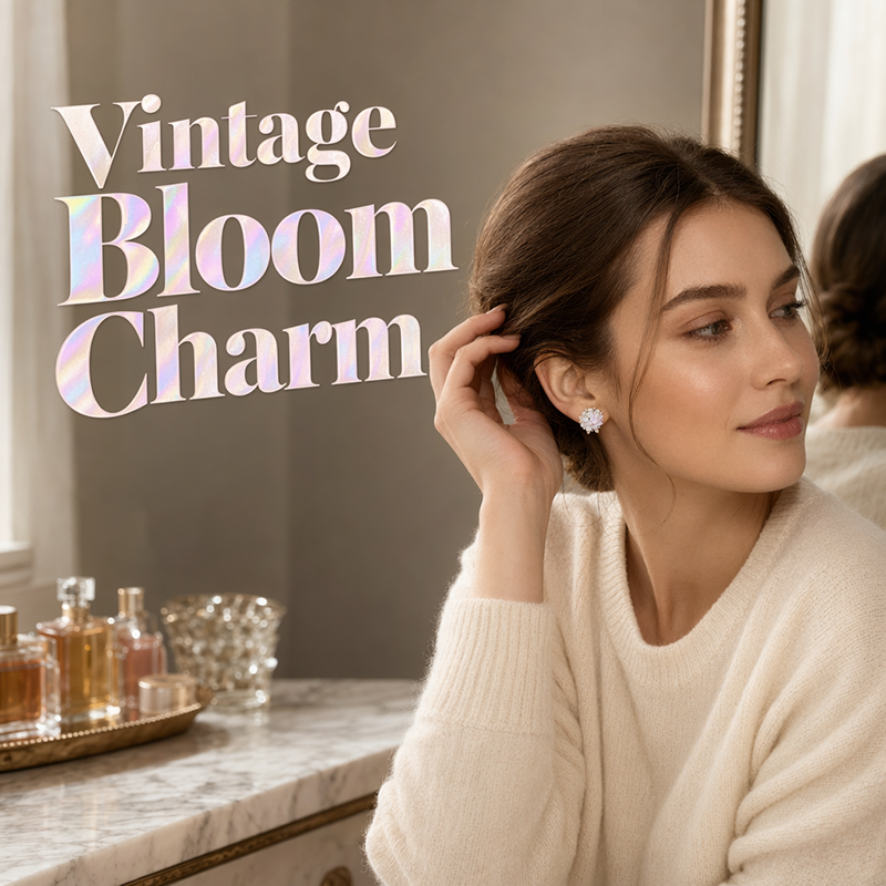 🌸✨ ¡50% DE DESCUENTO! Aretes de Aro Floral Brillante y Elegante – Flores con Circonitas, Ligeros y Seguros para Uso Diario 💎👂