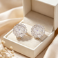 🌸✨ ¡50% DE DESCUENTO! Aretes de Aro Floral Brillante y Elegante – Flores con Circonitas, Ligeros y Seguros para Uso Diario 💎👂