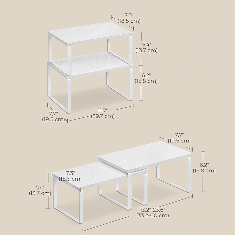 Multifunctional Stackable Storage Shelf Set