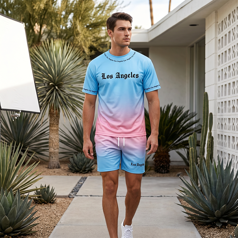 🌊🔥 ¡VENTA 2026 – 50% DE DESCUENTO! Conjunto Casual de 2 Piezas Estampado de Verano para Hombre – Camisa y Shorts, Fresco y con Estilo 🏝️👕