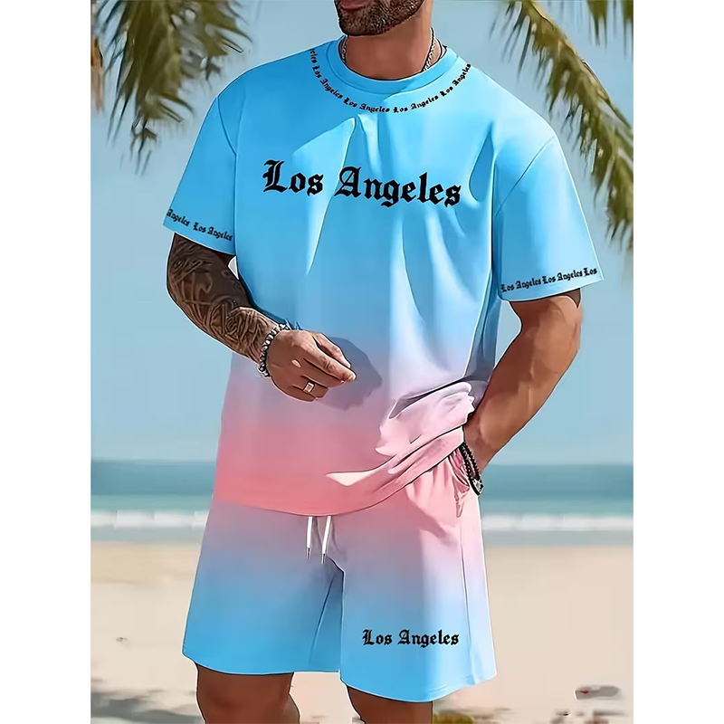 🌊🔥 ¡VENTA 2026 – 50% DE DESCUENTO! Conjunto Casual de 2 Piezas Estampado de Verano para Hombre – Camisa y Shorts, Fresco y con Estilo 🏝️👕