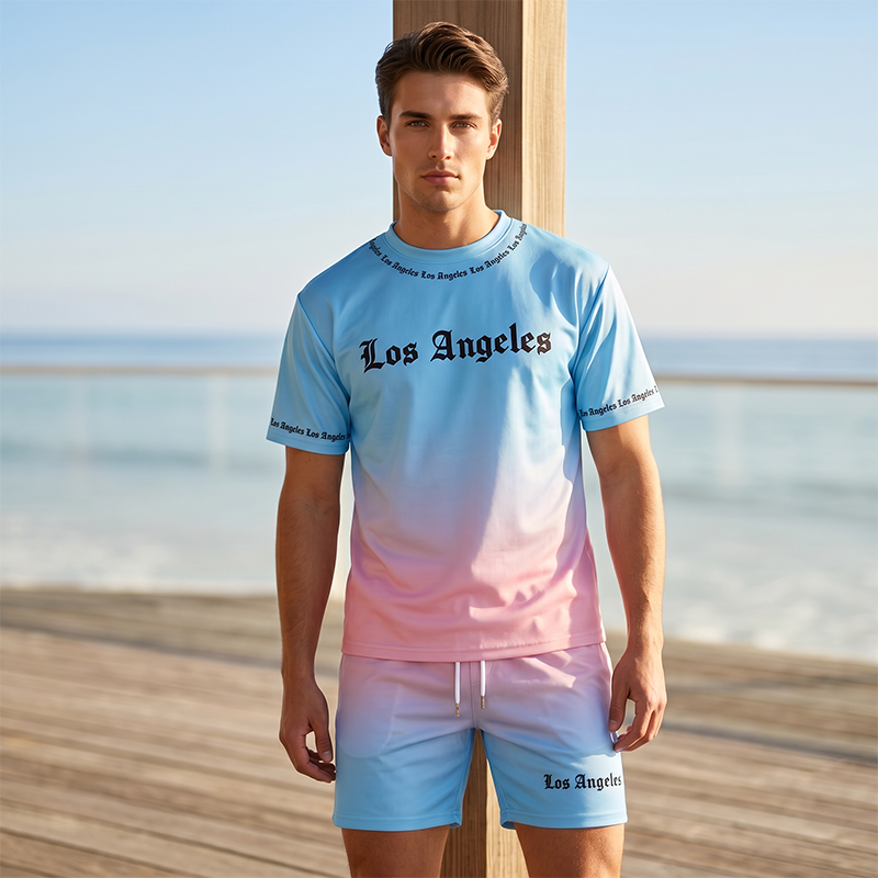 🌊🔥 ¡VENTA 2026 – 50% DE DESCUENTO! Conjunto Casual de 2 Piezas Estampado de Verano para Hombre – Camisa y Shorts, Fresco y con Estilo 🏝️👕
