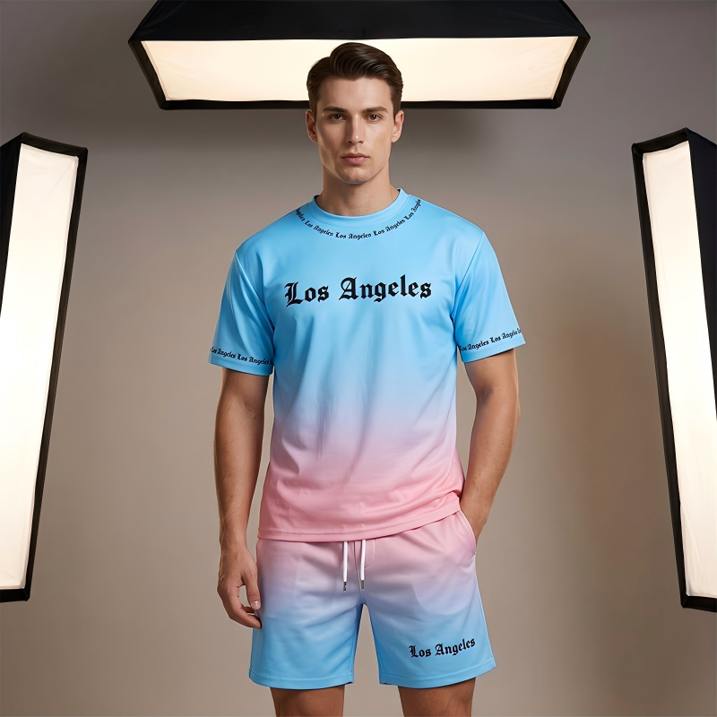 🌊🔥 ¡VENTA 2026 – 50% DE DESCUENTO! Conjunto Casual de 2 Piezas Estampado de Verano para Hombre – Camisa y Shorts, Fresco y con Estilo 🏝️👕