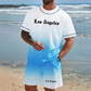 🌊🔥 ¡VENTA 2026 – 50% DE DESCUENTO! Conjunto Casual de 2 Piezas Estampado de Verano para Hombre – Camisa y Shorts, Fresco y con Estilo 🏝️👕