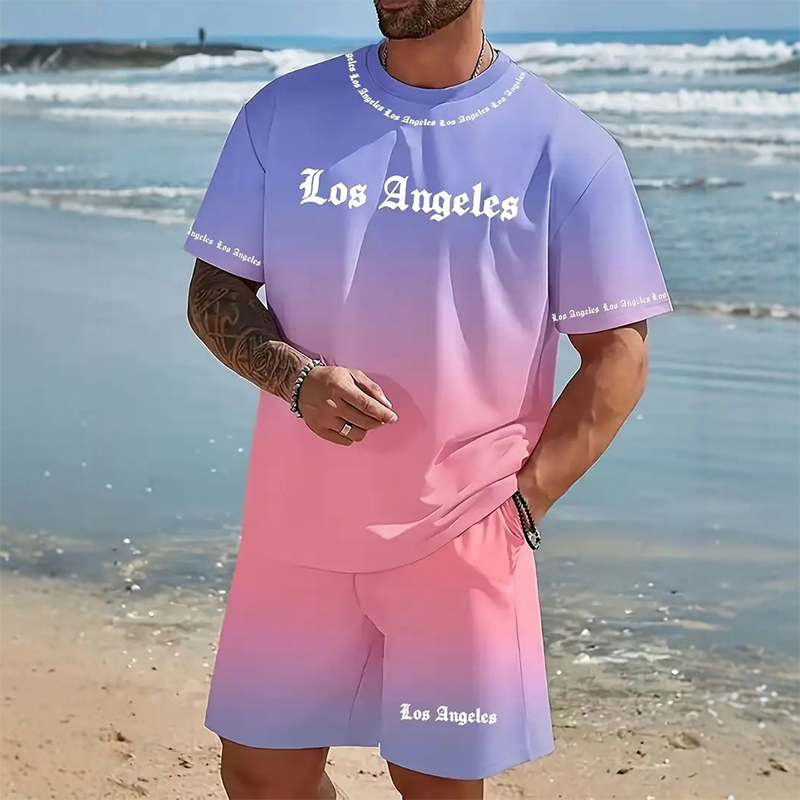 🌊🔥 ¡VENTA 2026 – 50% DE DESCUENTO! Conjunto Casual de 2 Piezas Estampado de Verano para Hombre – Camisa y Shorts, Fresco y con Estilo 🏝️👕