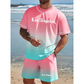 🌊🔥 ¡VENTA 2026 – 50% DE DESCUENTO! Conjunto Casual de 2 Piezas Estampado de Verano para Hombre – Camisa y Shorts, Fresco y con Estilo 🏝️👕
