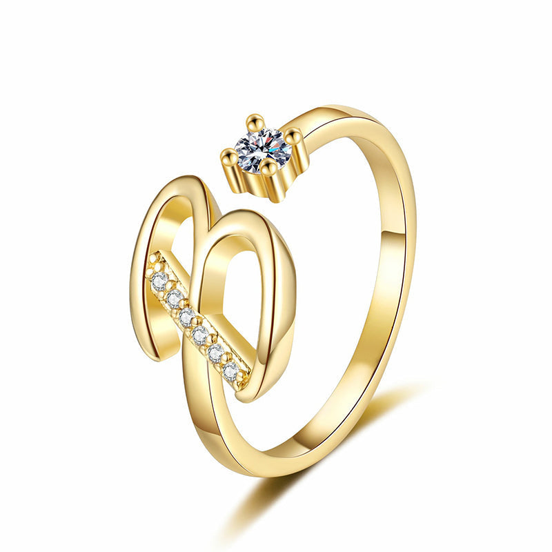 💍 ¡50% DE DESCUENTO AHORA! ✨ Anillo Inicial Ajustable con Destellos – Personalizable y elegante – Perfecto para regalar o usar a diario – ligero y luminoso 💖🌸🌿