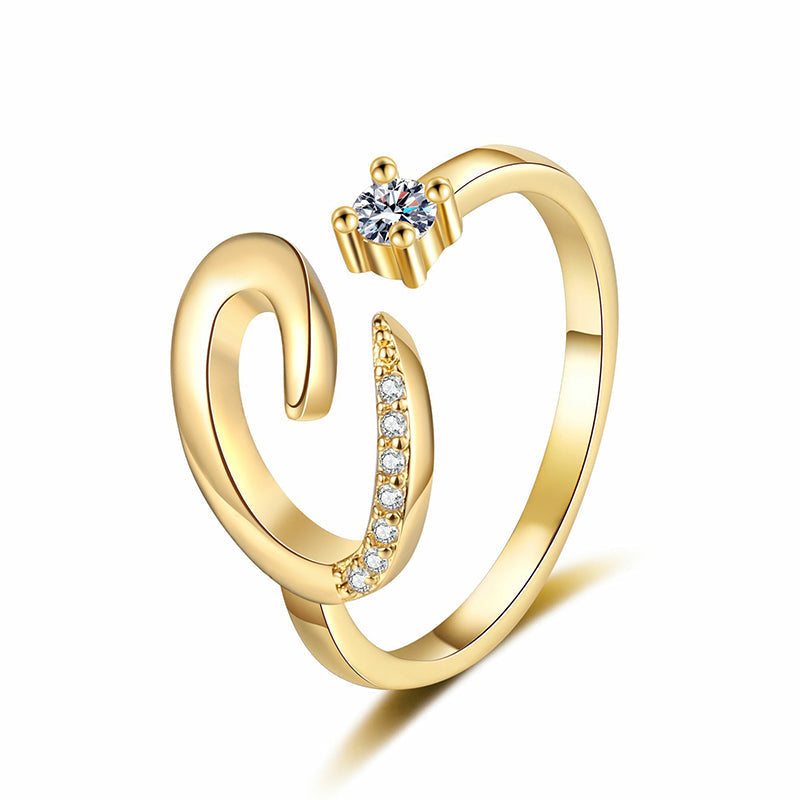 💍 ¡50% DE DESCUENTO AHORA! ✨ Anillo Inicial Ajustable con Destellos – Personalizable y elegante – Perfecto para regalar o usar a diario – ligero y luminoso 💖🌸🌿