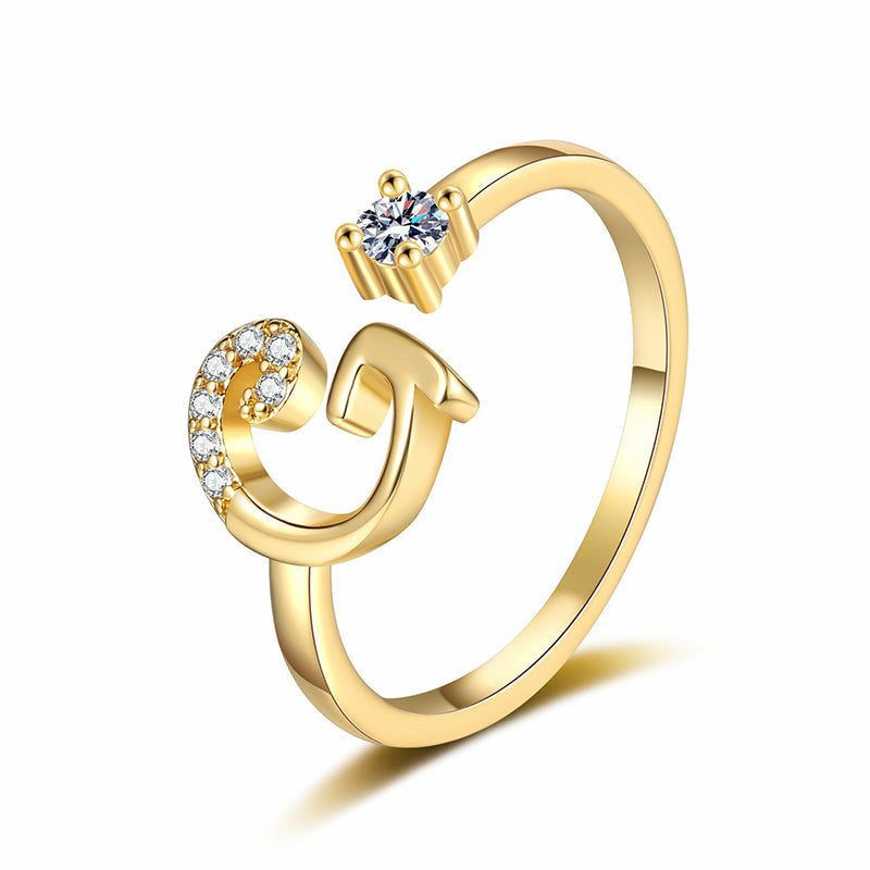 💍 ¡50% DE DESCUENTO AHORA! ✨ Anillo Inicial Ajustable con Destellos – Personalizable y elegante – Perfecto para regalar o usar a diario – ligero y luminoso 💖🌸🌿