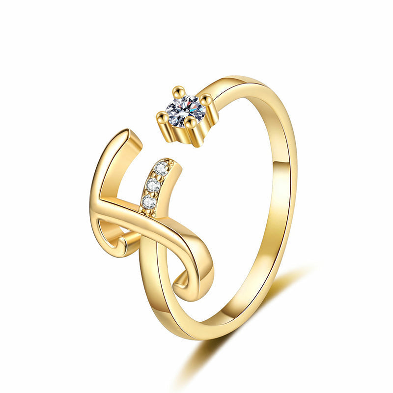 💍 ¡50% DE DESCUENTO AHORA! ✨ Anillo Inicial Ajustable con Destellos – Personalizable y elegante – Perfecto para regalar o usar a diario – ligero y luminoso 💖🌸🌿