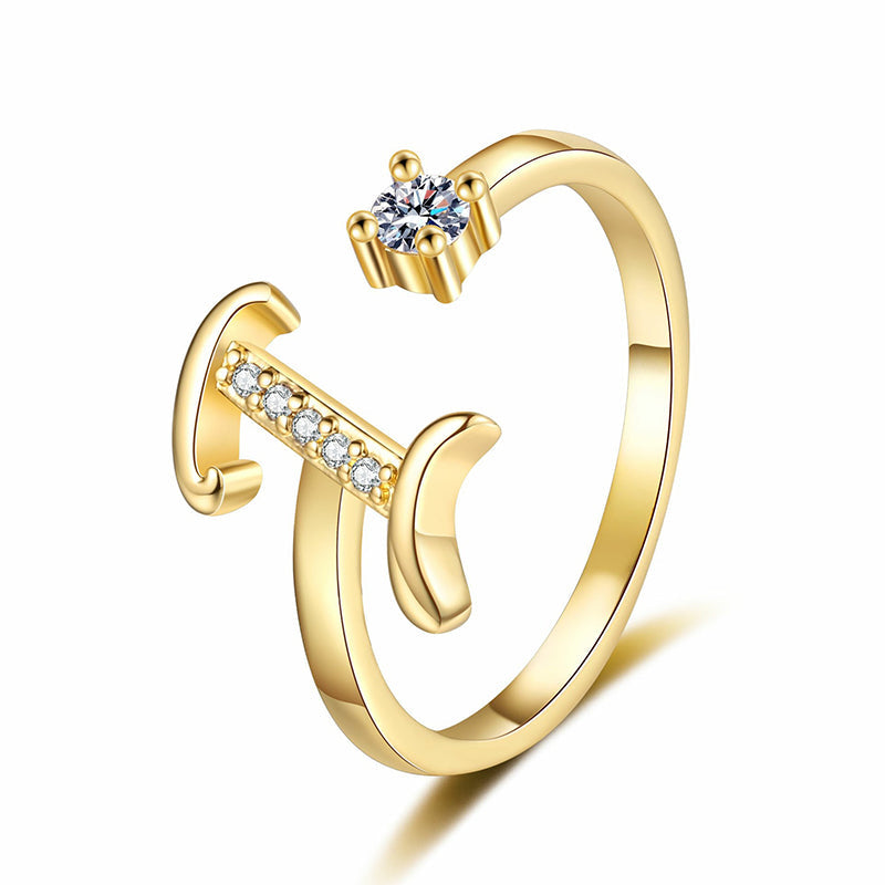 💍 ¡50% DE DESCUENTO AHORA! ✨ Anillo Inicial Ajustable con Destellos – Personalizable y elegante – Perfecto para regalar o usar a diario – ligero y luminoso 💖🌸🌿
