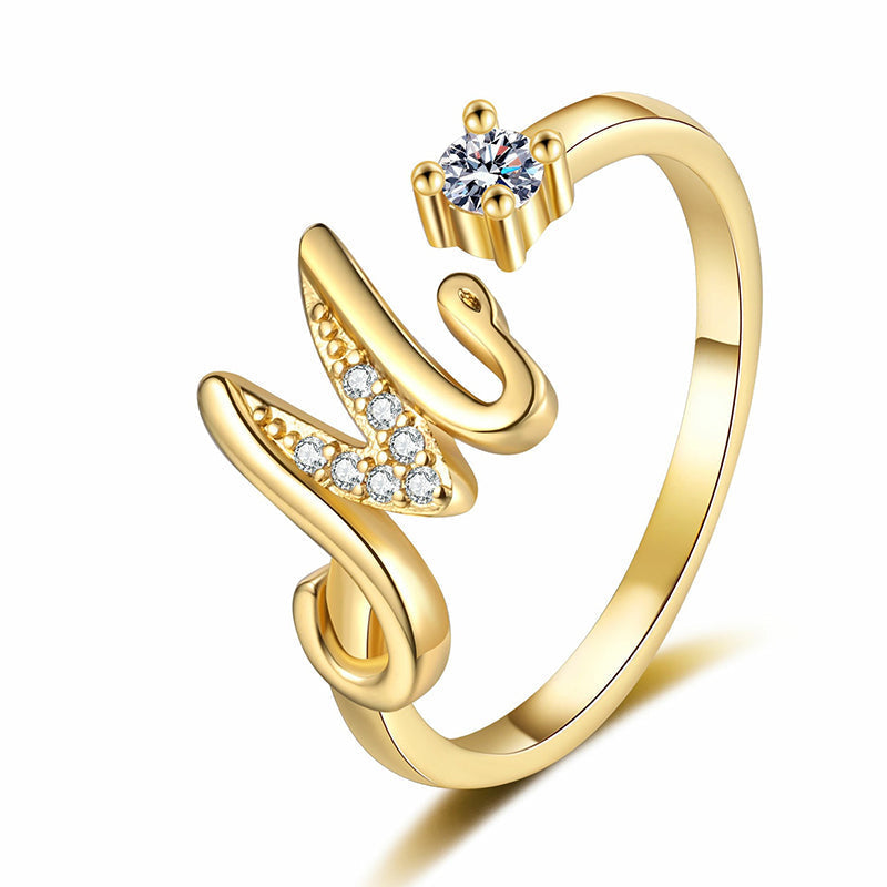 💍 ¡50% DE DESCUENTO AHORA! ✨ Anillo Inicial Ajustable con Destellos – Personalizable y elegante – Perfecto para regalar o usar a diario – ligero y luminoso 💖🌸🌿