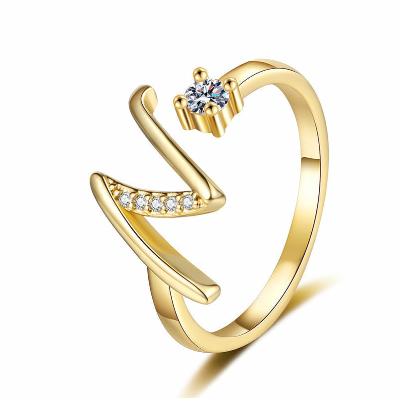 💍 ¡50% DE DESCUENTO AHORA! ✨ Anillo Inicial Ajustable con Destellos – Personalizable y elegante – Perfecto para regalar o usar a diario – ligero y luminoso 💖🌸🌿