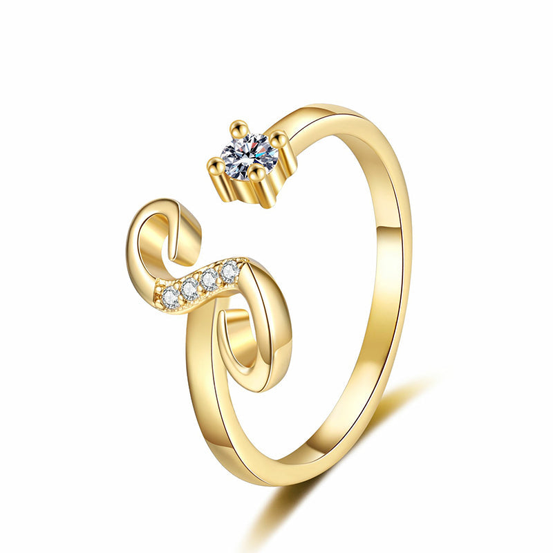 💍 ¡50% DE DESCUENTO AHORA! ✨ Anillo Inicial Ajustable con Destellos – Personalizable y elegante – Perfecto para regalar o usar a diario – ligero y luminoso 💖🌸🌿