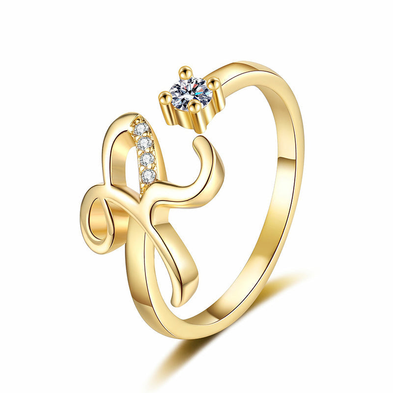 💍 ¡50% DE DESCUENTO AHORA! ✨ Anillo Inicial Ajustable con Destellos – Personalizable y elegante – Perfecto para regalar o usar a diario – ligero y luminoso 💖🌸🌿