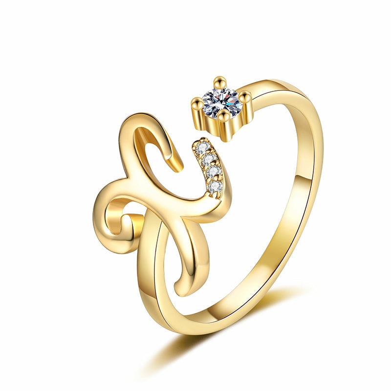 💍 ¡50% DE DESCUENTO AHORA! ✨ Anillo Inicial Ajustable con Destellos – Personalizable y elegante – Perfecto para regalar o usar a diario – ligero y luminoso 💖🌸🌿