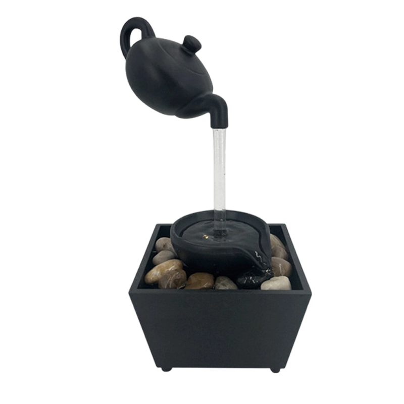 50% DE DESCUENTO! Decoración de Fuente de Tetera con Ilusión Flotante – Efecto Óptico Sorprendente, Bomba Recirculante y Relajante Sonido de Agua 🌊🏡