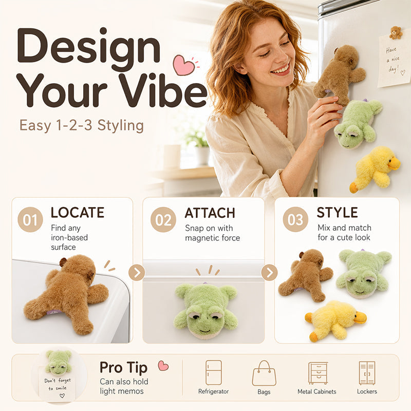 🧸✨ ¡OFERTA 50% OFF! Muñeco Imán de Peluche Adorable – Suave, Relajante y Perfecto para Decorar tu Espacio 💖🌈
