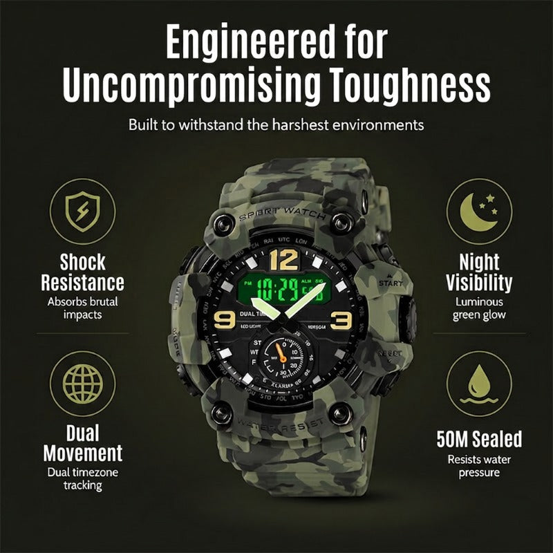 ⌚🔥 ¡50% DE DESCUENTO! Reloj Deportivo Impermeable para Hombre – Cronómetro, Alarma y Correa Resistente, Ideal para Gimnasio y Aire Libre ⏱️🏃‍♂️