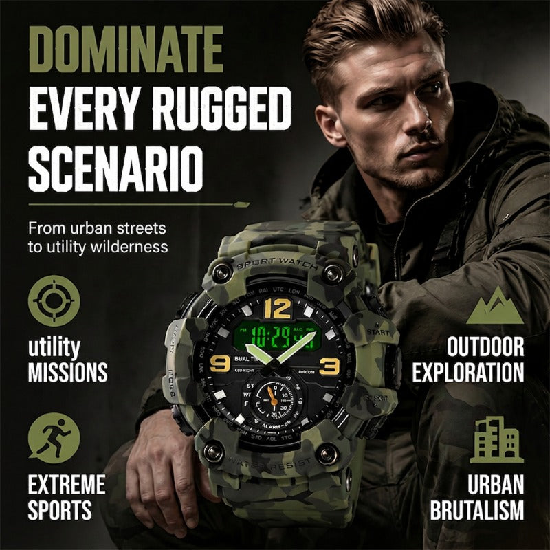 ⌚🔥 ¡50% DE DESCUENTO! Reloj Deportivo Impermeable para Hombre – Cronómetro, Alarma y Correa Resistente, Ideal para Gimnasio y Aire Libre ⏱️🏃‍♂️
