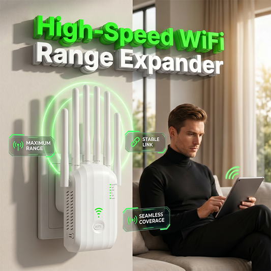📶🔥 ¡50% DE DESCUENTO! Extensor de Señal WiFi Inalámbrico – Router y Punto de Acceso, Amplía Cobertura, Configuración con Un Botón WPS 🏠
