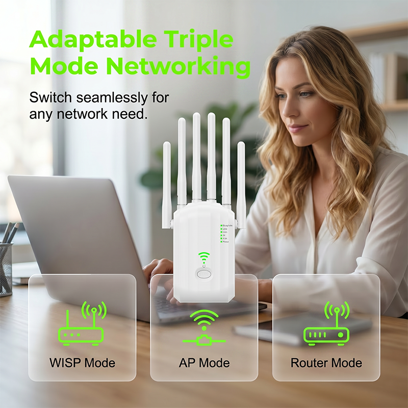 📶🔥 ¡50% DE DESCUENTO! Extensor de Señal WiFi Inalámbrico – Router y Punto de Acceso, Amplía Cobertura, Configuración con Un Botón WPS 🏠