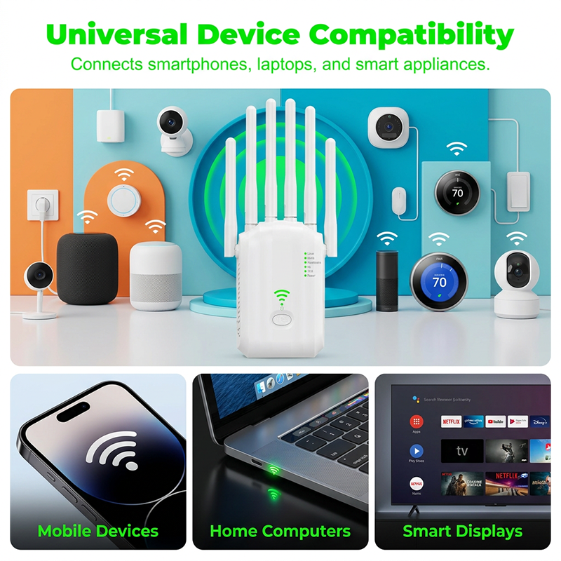 📶🔥 ¡50% DE DESCUENTO! Extensor de Señal WiFi Inalámbrico – Router y Punto de Acceso, Amplía Cobertura, Configuración con Un Botón WPS 🏠