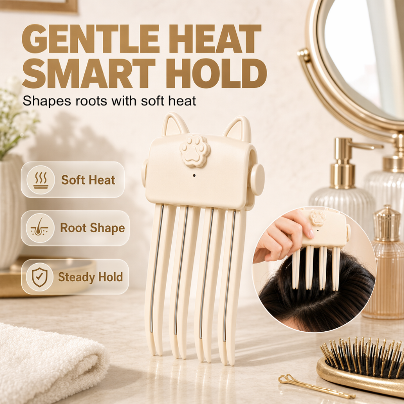 🎉 Más de 48.000 unidades vendidas 💇 Pinza voluminizadora inalámbrica con calor para levantar las raíces, herramienta portátil de peinado para viajes, ideal para cabello fino y lacio.