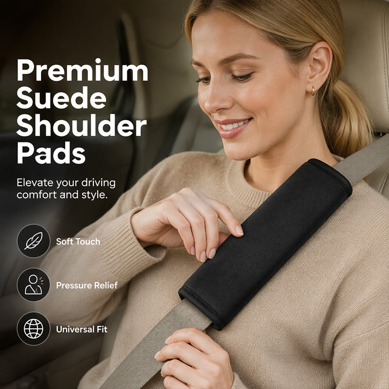 ⏳🎽 ¡50% DE DESCUENTO POR TIEMPO LIMITADO! Funda Universal de Ante Sintético para Cinturón de Seguridad con Almohadilla Extendida – Comodidad Extra y Protección Antirozaduras 🛡️🚗