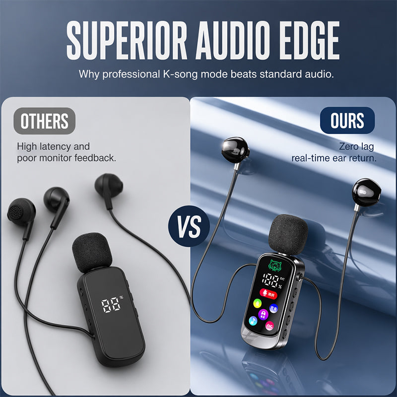 ⏳Time-Limited Special⏰Bluetooth Karaoke Headset with Secure Collar Spring Clip