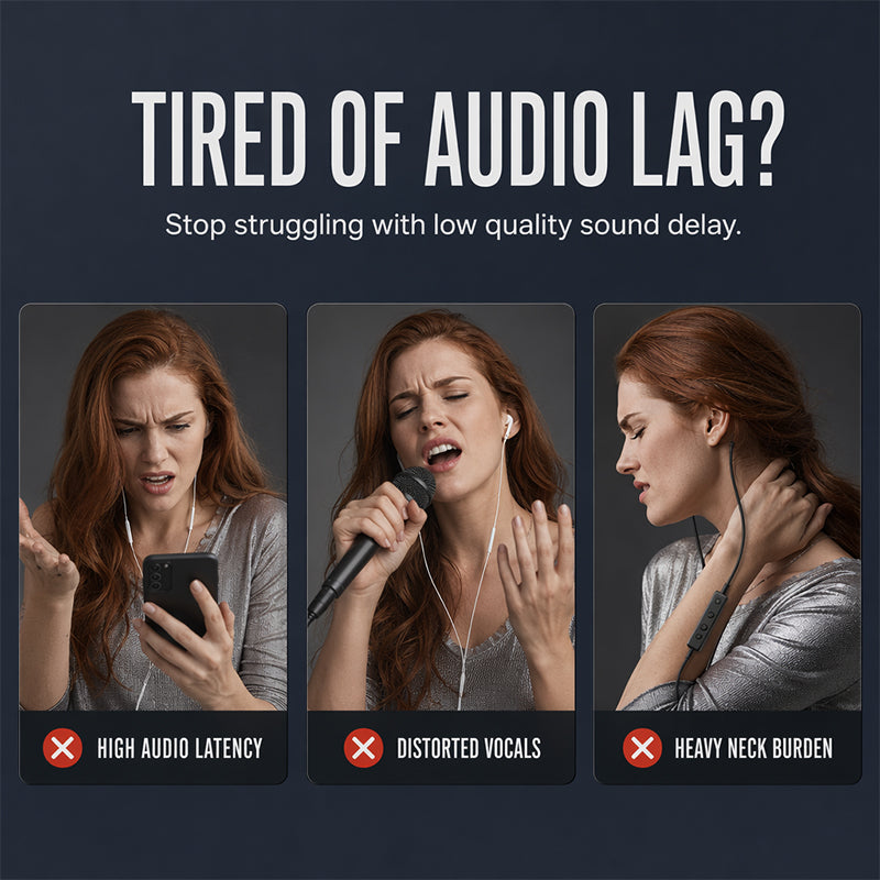 ⏳Time-Limited Special⏰Bluetooth Karaoke Headset with Secure Collar Spring Clip