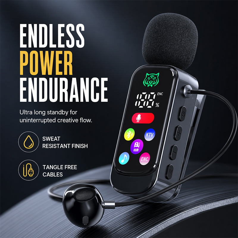 ⏳Time-Limited Special⏰Bluetooth Karaoke Headset with Secure Collar Spring Clip