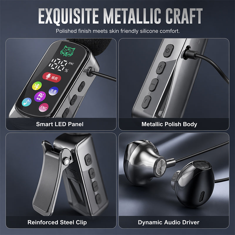 ⏳Time-Limited Special⏰Bluetooth Karaoke Headset with Secure Collar Spring Clip