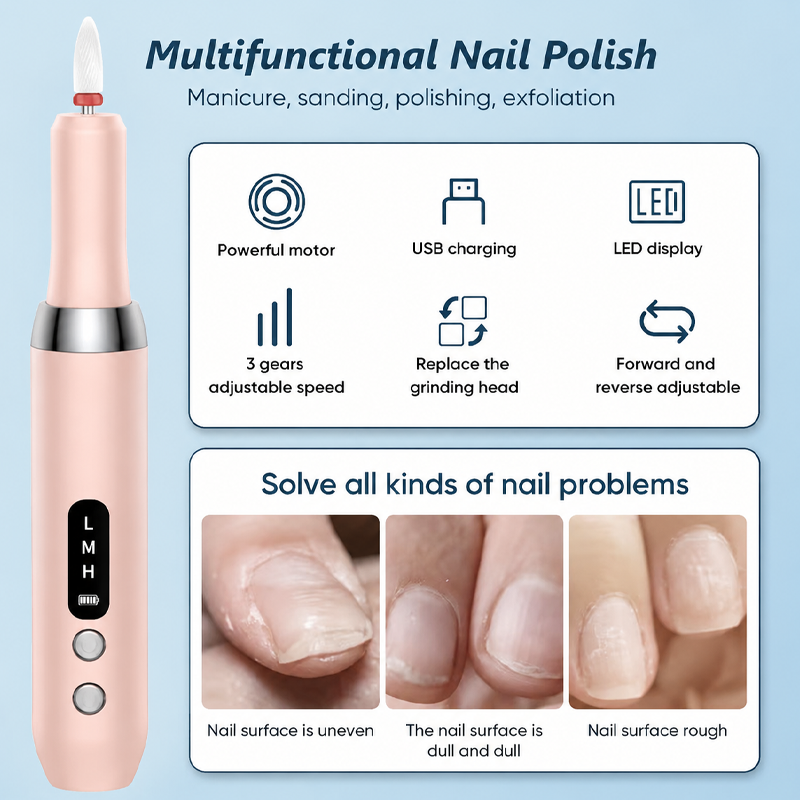 ⏰ 50% OFF💅🔋 Taladradora Eléctrica Inalámbrica para Uñas con Base de Carga – ¡Manicura Profesional en Casa! | Portátil, Recargable y Lista en Todo Momento ✨