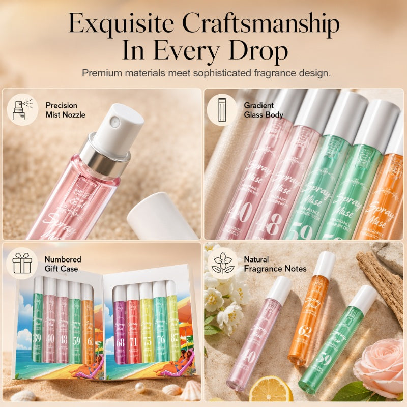 🎉💞 ¡OFERTA 2026 – 50% DE DESCUENTO! Spray de Perfume Mini Portátil Multi Fragancia – Varias Aromas en un Solo Kit, Caben en Bolso y Recargables ✨👜