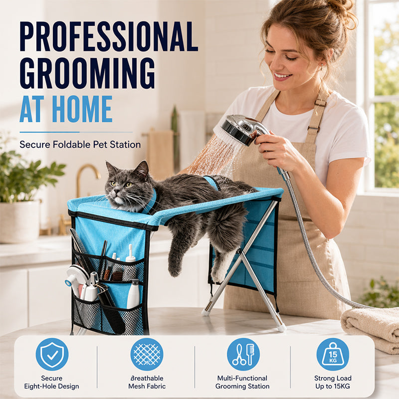 ⏳¡50 % de DESCUENTO por Tiempo Limitado!⏰Cama Plegable 2 en 1 para el Aseo de Mascotas 🐱🐶🛋️