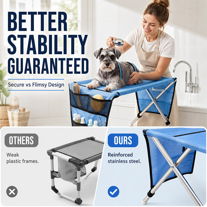 ⏳¡50 % de DESCUENTO por Tiempo Limitado!⏰Cama Plegable 2 en 1 para el Aseo de Mascotas 🐱🐶🛋️